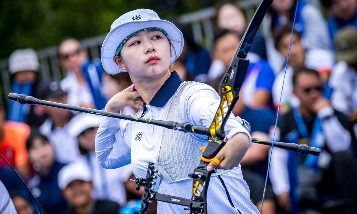 양궁 국가대표 선발전에서 '올림픽 3관왕' 임시현이 3년 연속 1위를 차지했다!김우진이 2위를 차지하고 전훈… 썸네일 이미지