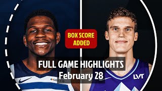 유타 재즈 vs 미네소타 팀버울브스 경기 하이라이트 이미지