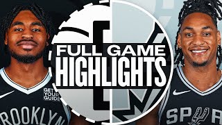 샌안토니오 스퍼스 vs 브루클린 네츠 경기 하이라이트 이미지