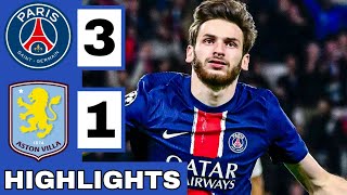 파리 생제르맹 FC vs 애스턴 빌라 FC 경기 하이라이트 이미지