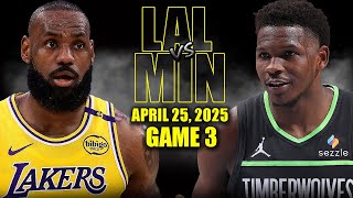 미네소타 팀버울브스 vs LA 레이커스 경기 하이라이트 이미지